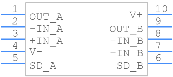 OPA2341DGSA/250 - Texas Instruments - PCB symbol
