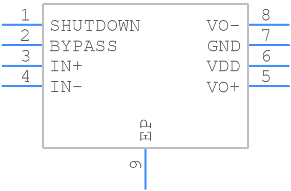 TPA301DGN - Texas Instruments - PCB symbol