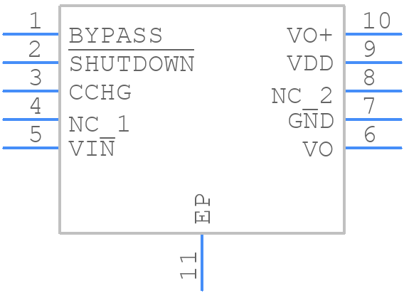 LM4951SD/NOPB - Texas Instruments - PCB symbol