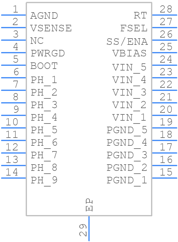 TPS54615MPWPREP - Texas Instruments - PCB symbol