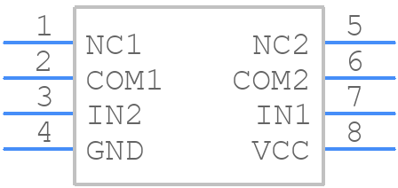 TS3A4742DGKR - Texas Instruments - PCB symbol