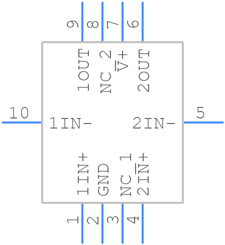 TLV342IRUGR - Texas Instruments - PCB symbol