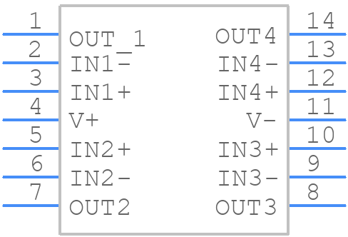 LMP8674MA/NOPB - Texas Instruments - PCB symbol