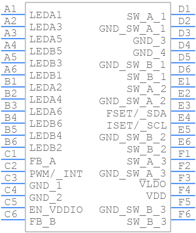 LP8555YFQR - Texas Instruments - PCB symbol