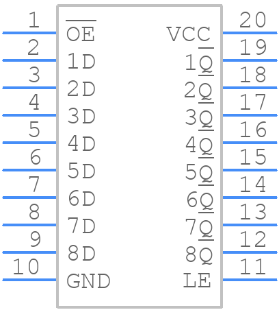 SN74AC563DBR - Texas Instruments - PCB symbol