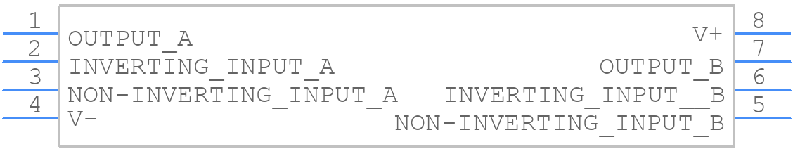 LMC6022IM/NOPB - Texas Instruments - PCB symbol