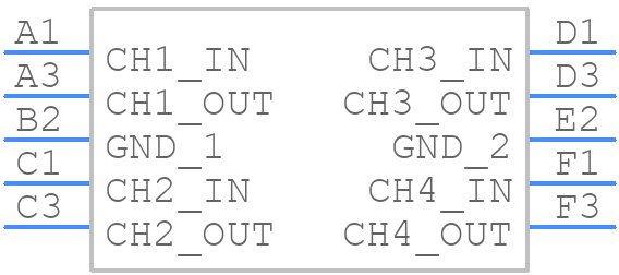 TPD4F202YFUR - Texas Instruments - PCB symbol