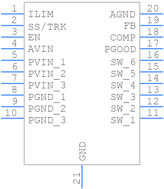 LM21215MHE/NOPB - Texas Instruments - PCB symbol