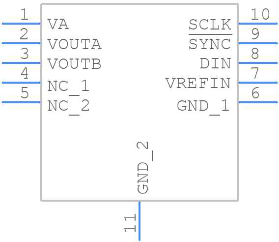 DAC082S085CISD/NOPB - Texas Instruments - PCB symbol