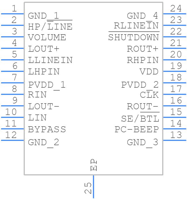 TPA0242PWP - Texas Instruments - PCB symbol