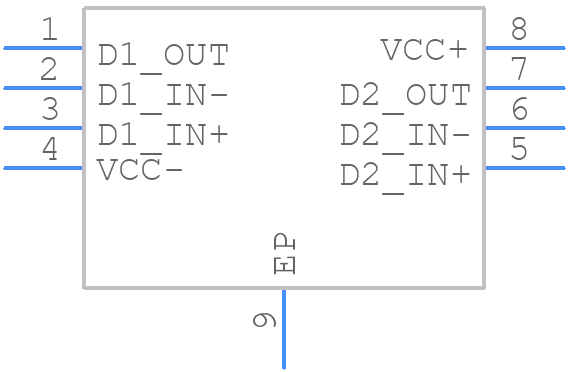 THS6052IDDA - Texas Instruments - PCB symbol