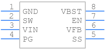 TPS562210ADDFT - Texas Instruments - PCB symbol