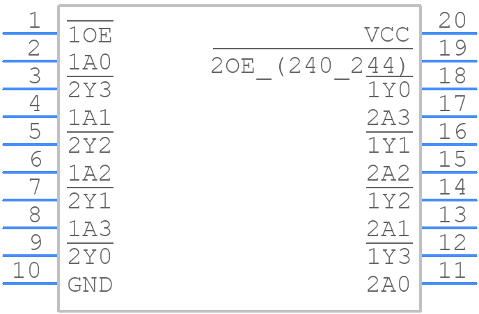 CD74HCT240PWR - Texas Instruments - PCB symbol