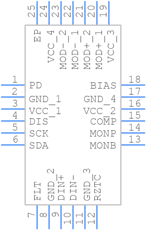 ONET1101LRGET - Texas Instruments - PCB symbol