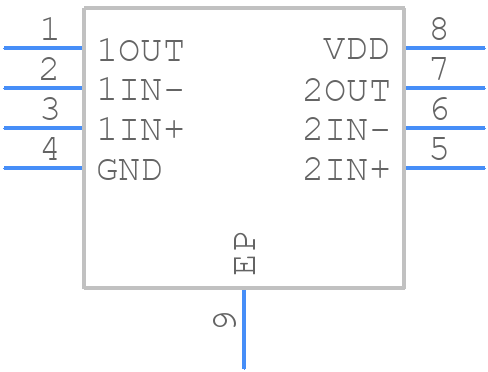 TLV4112IDGNR - Texas Instruments - PCB symbol