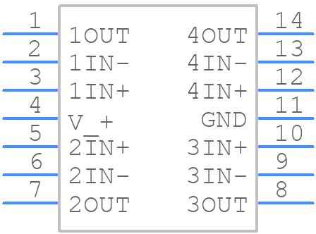 LMV344IPWRQ1 - Texas Instruments - PCB symbol