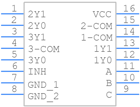 SN74LV4053ADGVR - Texas Instruments - PCB symbol