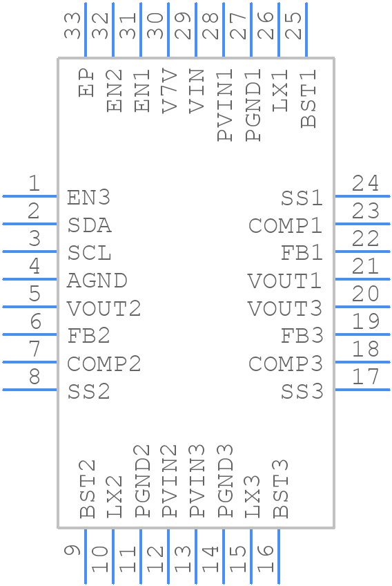 TPS65263RHBT - Texas Instruments - PCB symbol