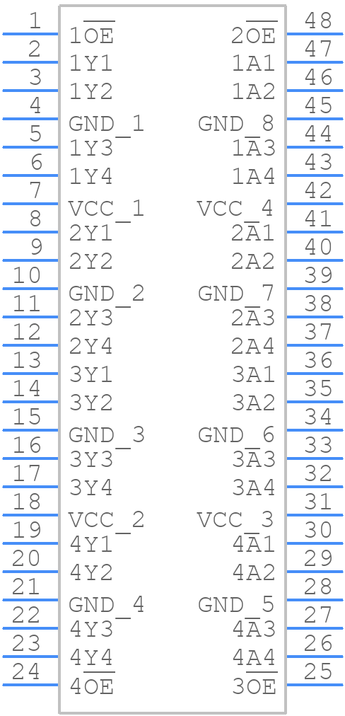 SN74LVCH16244ADLR - Texas Instruments - PCB symbol