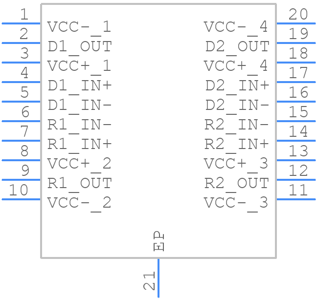 THS6002IDWP - Texas Instruments - PCB symbol