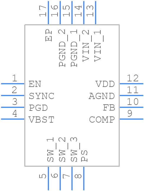 TPS53310RGTT - Texas Instruments - PCB symbol