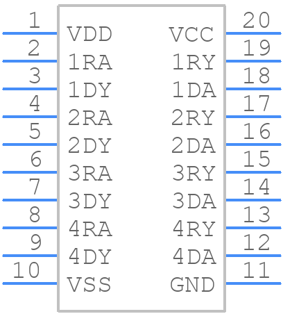 SN75C1154N - Texas Instruments - PCB symbol