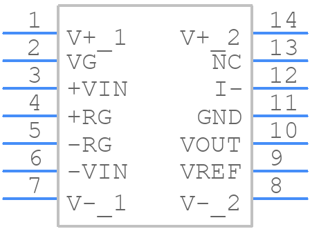 VCA820ID - Texas Instruments - PCB symbol
