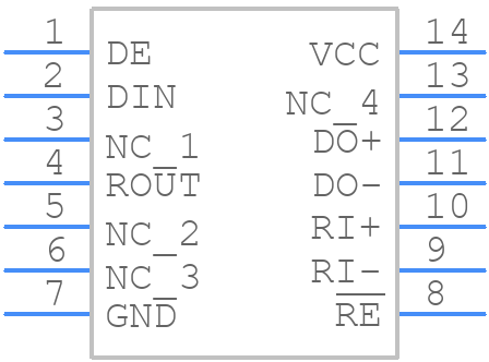 DS90LV019TMTCX/NOPB - Texas Instruments - PCB symbol