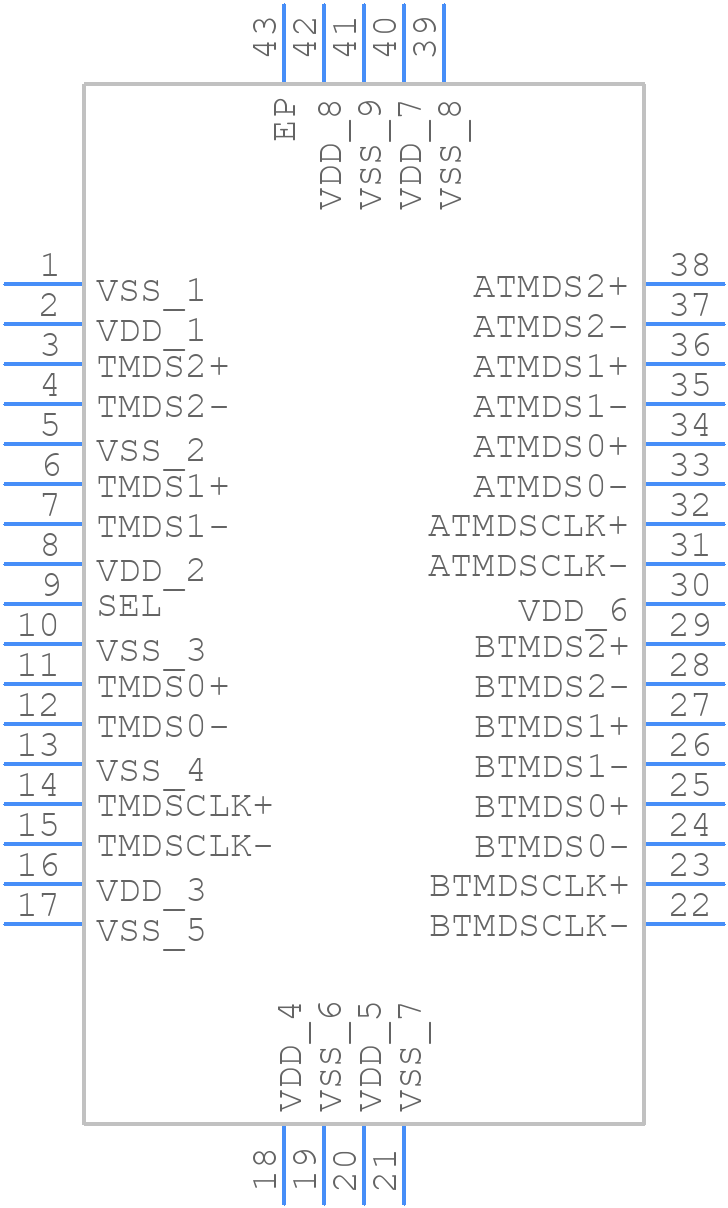 TS3DV421RUAR - Texas Instruments - PCB symbol