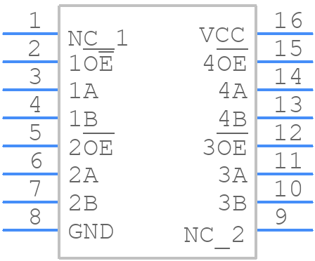 SN74CB3Q3125DBQR - Texas Instruments - PCB symbol