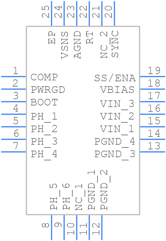 TPS54317RHFT - Texas Instruments - PCB symbol