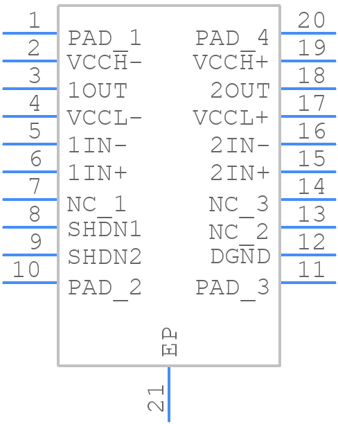 THS6032IDWP - Texas Instruments - PCB symbol