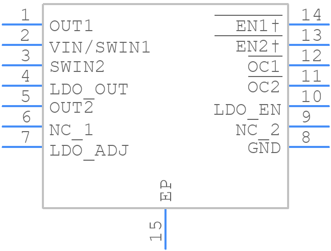 TPS2155IPWP - Texas Instruments - PCB symbol