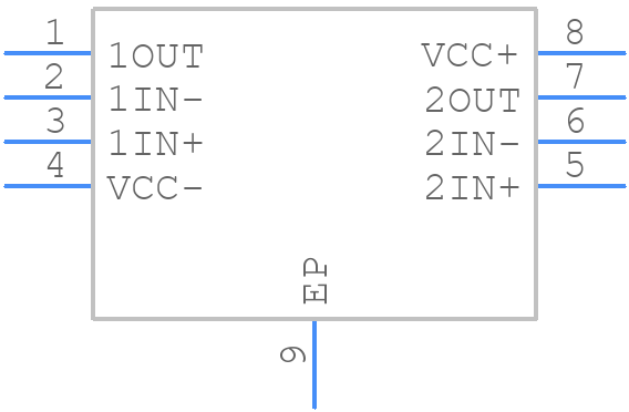 THS4042CDGNR - Texas Instruments - PCB symbol