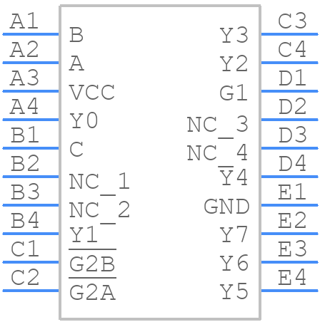 SN74LVC138AZQNR - Texas Instruments - PCB symbol