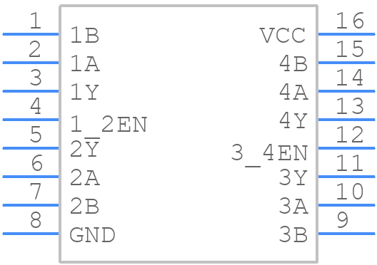 SN75ALS199D - Texas Instruments - PCB symbol