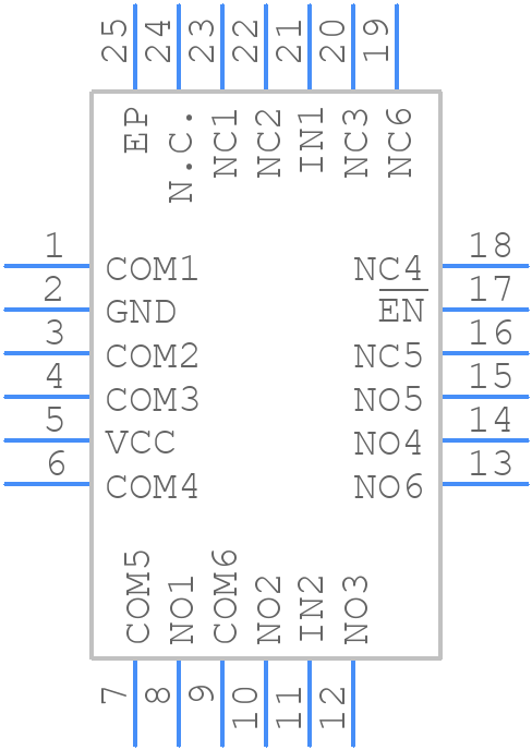 TS3A27518ETRTWRQ1 - Texas Instruments - PCB symbol