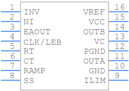UC3825ADWTR - Texas Instruments - PCB symbol