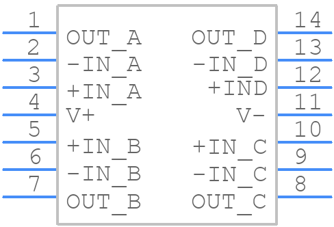 OPA4703EA/250 - Texas Instruments - PCB symbol