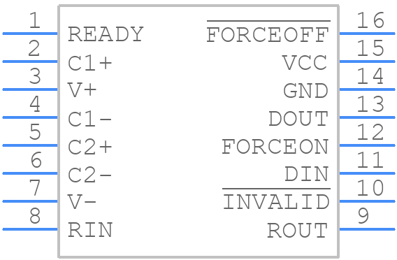 TRS3227ECDBR - Texas Instruments - PCB symbol