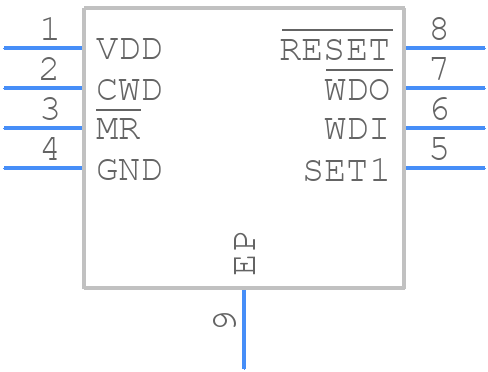 TPS3851G30SQDRBRQ1 - Texas Instruments - PCB symbol