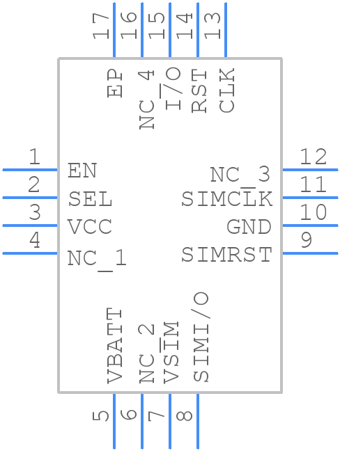 TXS4555RGTR - Texas Instruments - PCB symbol