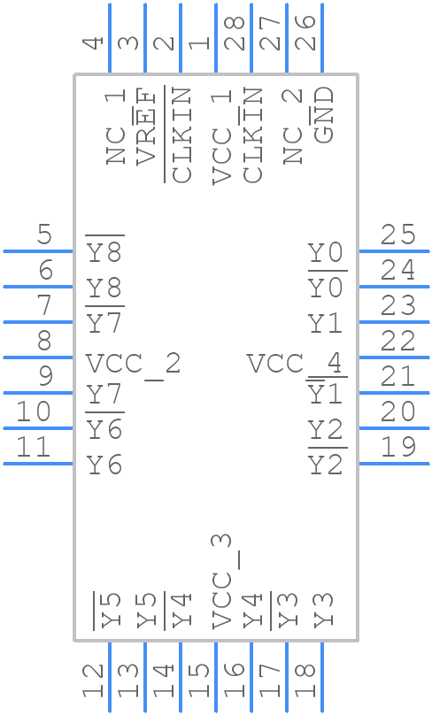 CDCVF111FN - Texas Instruments - PCB symbol