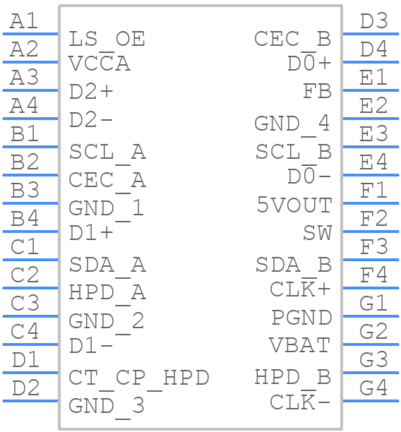 TPD12S015YFFR - Texas Instruments - PCB symbol