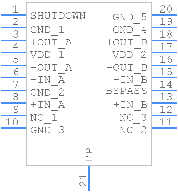 LM4866MTE/NOPB - Texas Instruments - PCB symbol