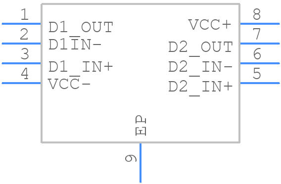 THS6042IDDA - Texas Instruments - PCB symbol