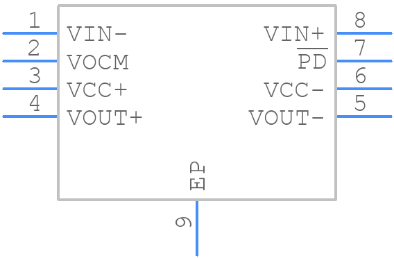 THS4140IDGNR - Texas Instruments - PCB symbol