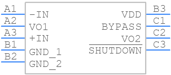 LM4990ITL/NOPB - Texas Instruments - PCB symbol