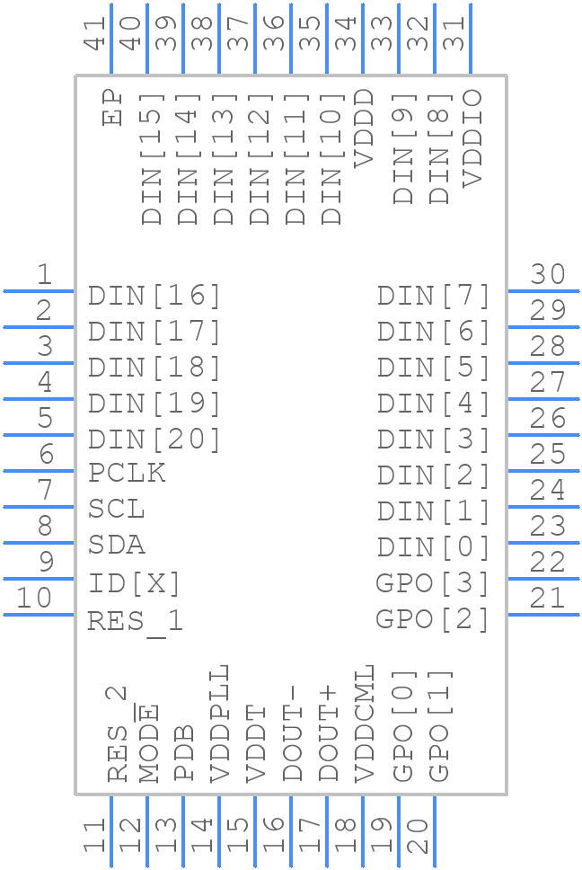 DS90UB903QSQ/NOPB - Texas Instruments - PCB symbol