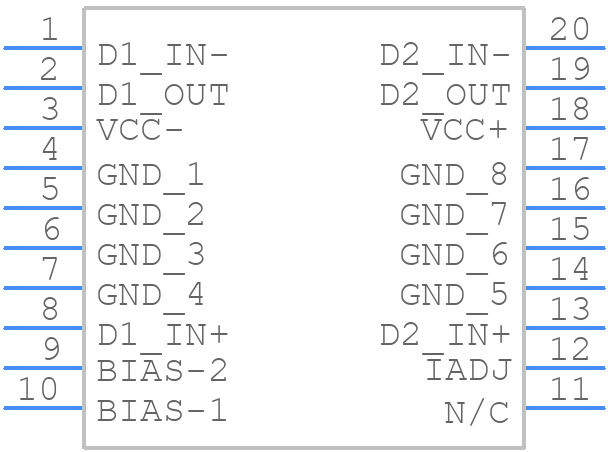 THS6182DW - Texas Instruments - PCB symbol